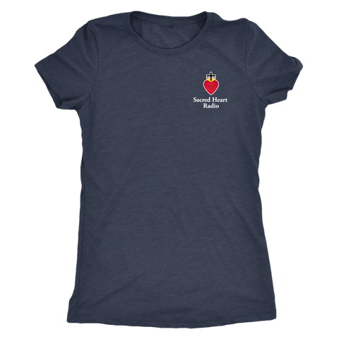 Sacred Heart Radio Womens T-Shirt - Small Logo